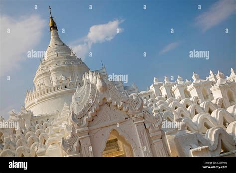 Hsinbyume Pagoda Myatheindan Pagoda The White Temple In Mingun Near