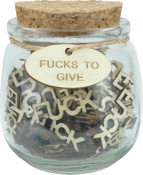 Jar Of Fucks Gift Jar Fucks To Give Gag Gifts MDF Fuck Wooden Letters Piece Bad Mood Vent Spoof