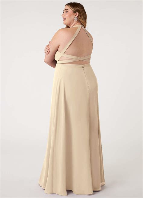 Champagne Azazie Clarice Bridesmaid Dresses Azazie