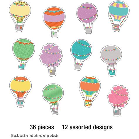 Colorful Hot Air Balloon Bulletin Board Decor Carson Dellosa