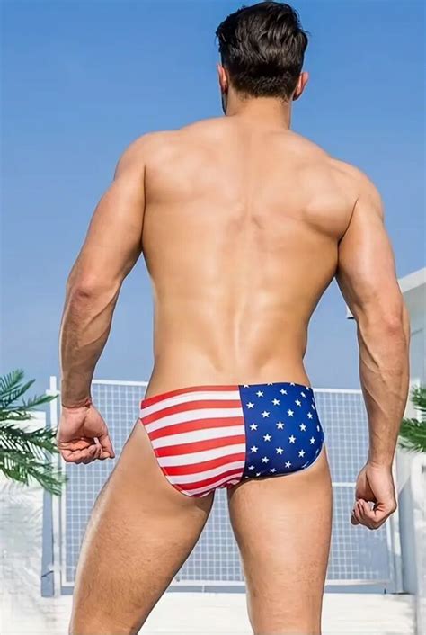 Mens Jock Team Usa Olympics Spandex Briefs Bikini Swimsuit Swim Briefs S Ebay