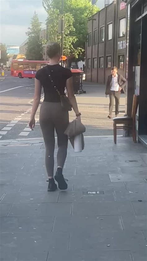 Fit Blonde Walking In Yoga Pants ThisVid