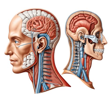 Brain Anatomicalhead Sagittal Section Model Head And Neck