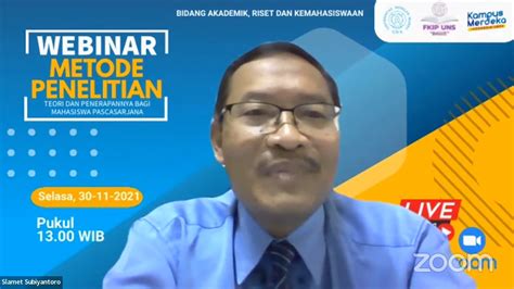 Bidang Akademik Riset Dan Kemahasiswaan Fkip Uns Gelar Webinar Metode