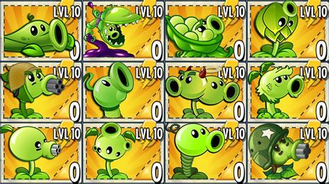 Plants Vs Zombies Final Boss All Pea Plants Power Up Vs All Zomboss