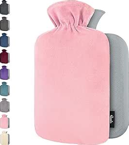 Amazon Qomfor Hot Water Bottle With Soft Fleece Cover 1 8L Large Premium Hot Water Bag