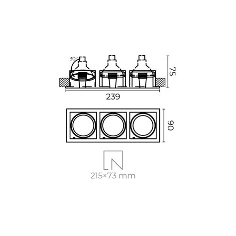 Luminario Downlight Dirigible Para Empotrar En Techo TH 4232 Illux