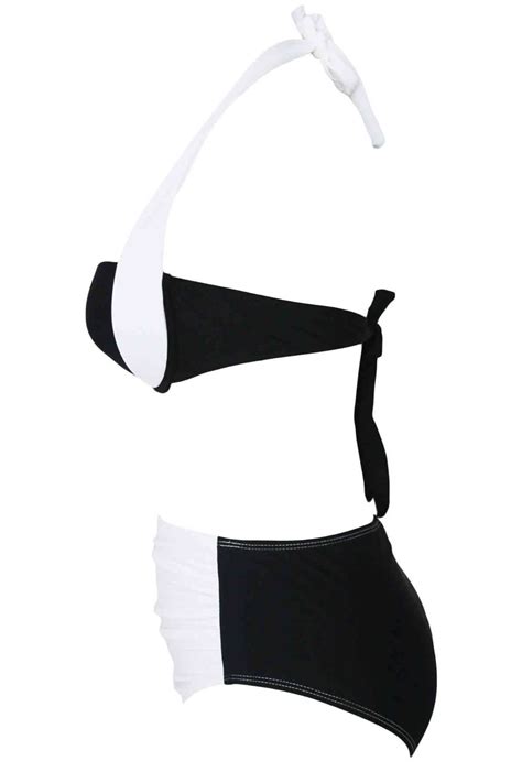 Angelsin Kapl Siyah Beyaz Tasar M Bikini Tak M Bikini Tak M Angelsin