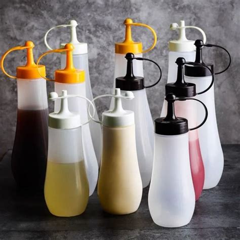 Pcs Durable Ketchup Mustard Dispensers Squeeze Bottles Seasoning Hot Sauces Olive Oil