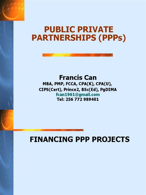 financing ppp projects  cost  capital debt
