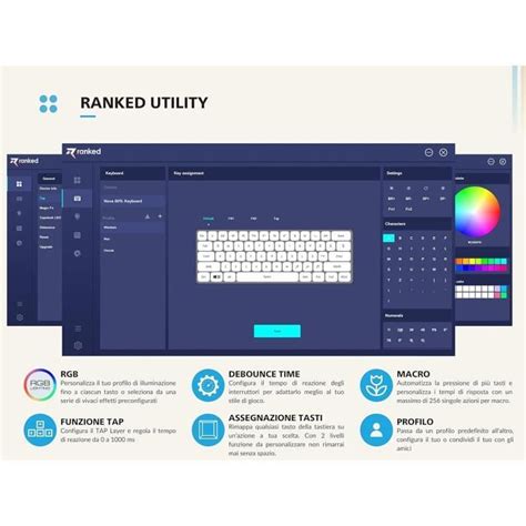 Ranked N60 Nova Clavier Mécanique de Jeu 60 Hot Swap Gaming Keyboard 62 Touches