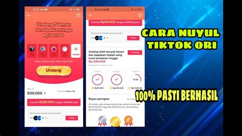 CARA NUYUL TIKTOK ORI 100 BERHASIL Tiktok Ori YouTube