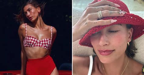 Hailey Bieber Fans Spot Embarrassing Blunder In Bikini Snap Advertising Skincare Brand Mirror