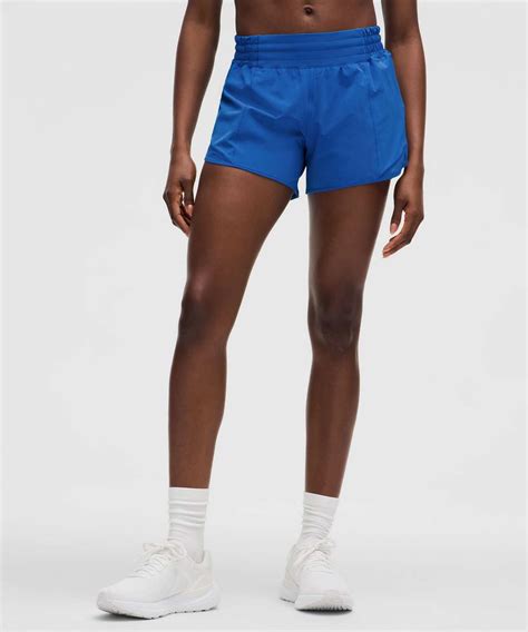 Lululemon Hotty Hot High Rise Lined Short Cerulean Blue Lulu