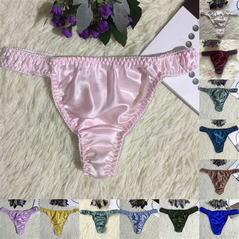Women Panties G String Low Rise Underwear Sexy Mulberry Silk Seamless Thong Lingerie Thongs