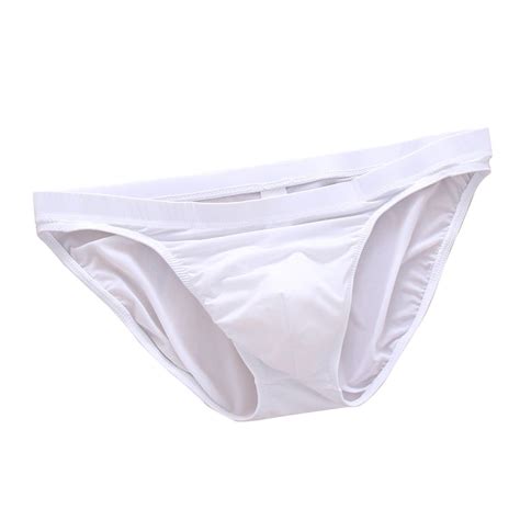 Buyisi All Day Wearable Mens Sexy Lingerie Featuring A Breathable Mesh Low Waist Fit White M