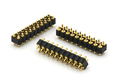 Double Row Mm Pitch Pogo Pin Contacts Power Connector