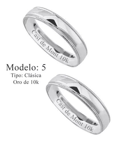 Argollas De Matrimonio 4mm 1pz Modelo 5 Anillo Boda Oro 10k