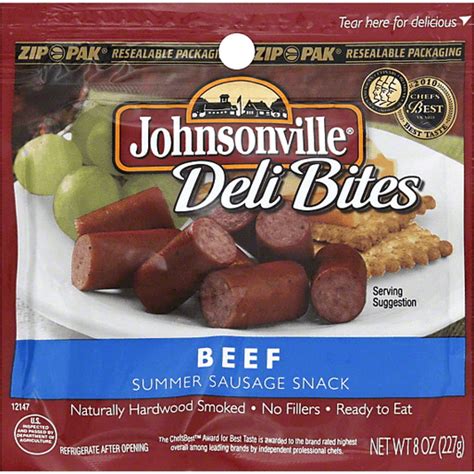 Johnsonville Deli Bites Summer Sausage Snack Beef Lunchables Lunch