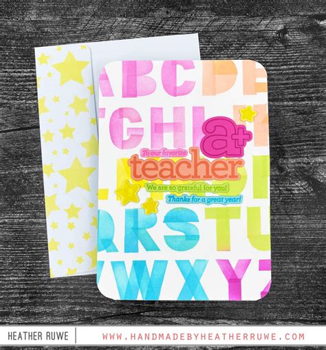 5x7 Teacher Card Handmade By Heather Ruwe