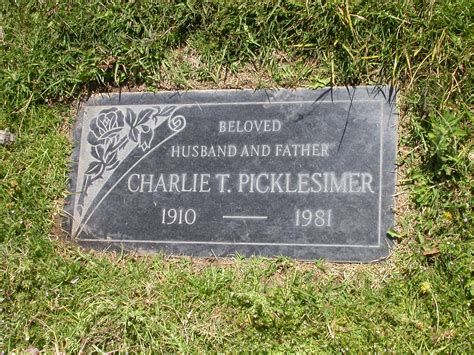 Charlie Tillman Picklesimer Homenaje De Find A Grave