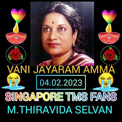 Vani Jayaram Amma Singapore Tms Legend Mthiravida Selvan Singapore