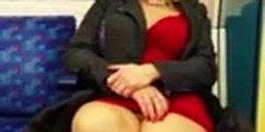 Long Legged Blonde Train Flashing Porn Videos