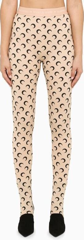Marine Serre Nude Coloured Logo Leggings With Stirrups ShopStyle