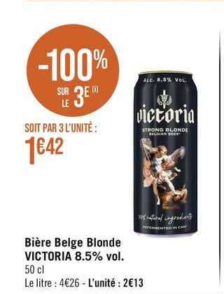 Promo Bière Belge Blonde Victoria Vol chez Géant iCatalogue fr