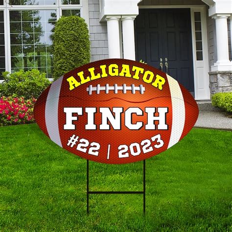 Personalized Football Yard Signs Etsy