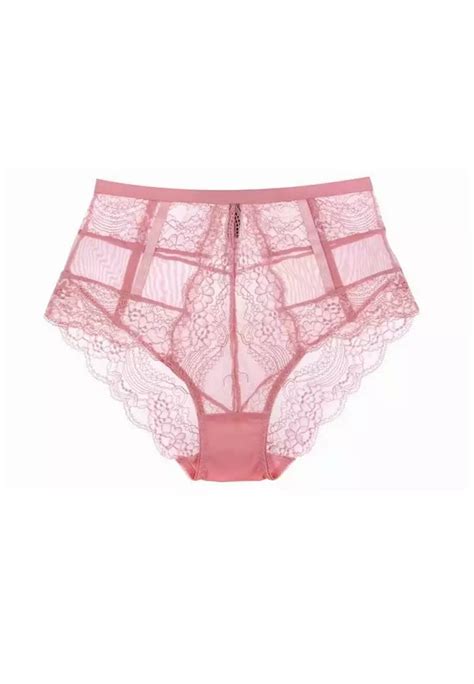 Zitique Romantic Lace Lingerie Set Bra And Panty Pink Buy Zitique Online Zalora