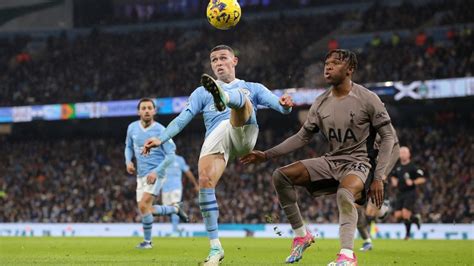 manchester city  tottenham hotspur score dejan kulusevski rescue