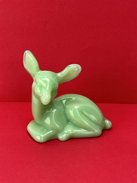 Lot 53 Mosser Jadeite Glass Fawn Van Metre Auction