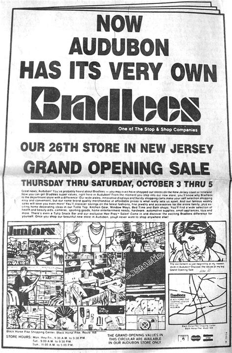 Bradlees Audubon Nj Opening Ad Oct 1985 Bradlees Opened In Flickr