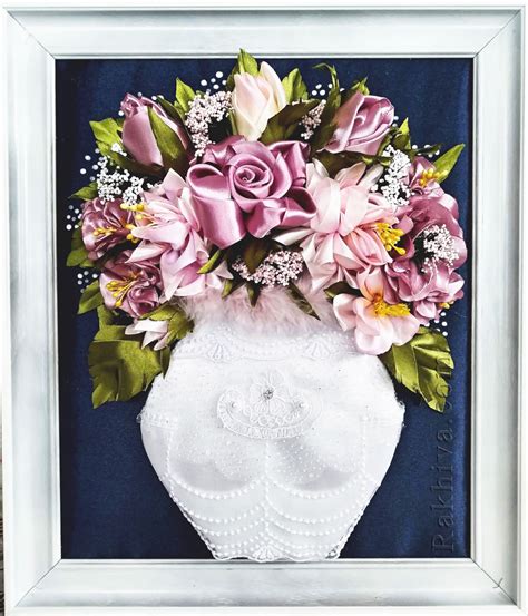 Идеи за Цветница от Роси. Приказни пана с цветя от панделки сатен