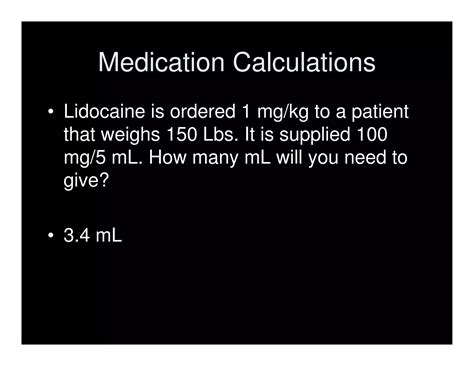 Clinical Pharmacokinetic Equations And Calculations 4