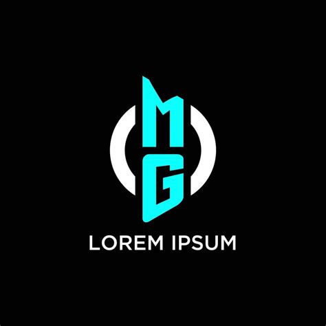 mg circle monogram logo  vector art  vecteezy