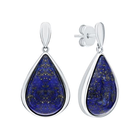 Серебряные серьги с лазуритом SUNLIGHT S42220-C9W-01: белое серебро 925 ...