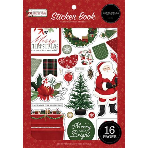 Carta Bella Paper A Wonderful Christmas Collection Sticker Book