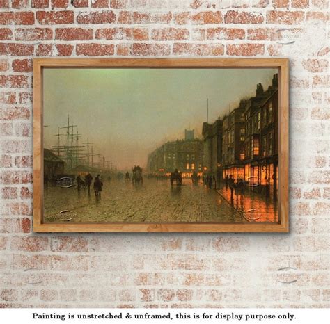 John Atkinson Grimshaw Painting Liverpool From Wapping Etsy