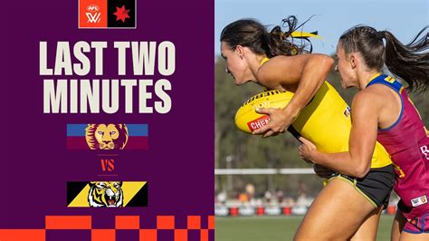 Last Two Minutes Brisbane V Richmond Round 1 2023 Aflw Youtube