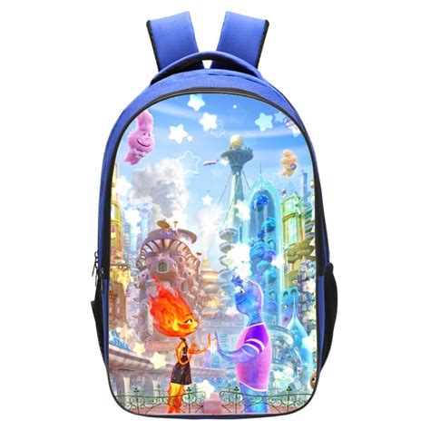 Elemental Backpack School Bag Blue Baganime