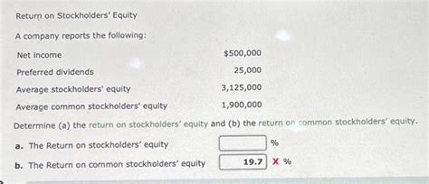 how to find return on common stockholders equity