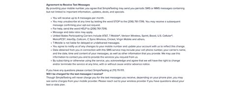 Sms Terms And Conditions Sample And Templates