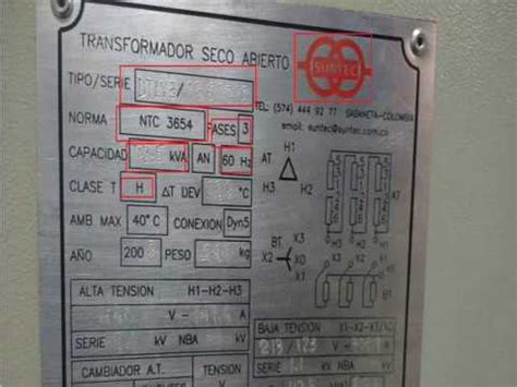 S Video Identificaci N Del Transformador Por Medio De La Placa De