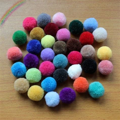 30pcs Multi Colors Yarn Pom Poms 20mm Handmade Wool Yarn Pom