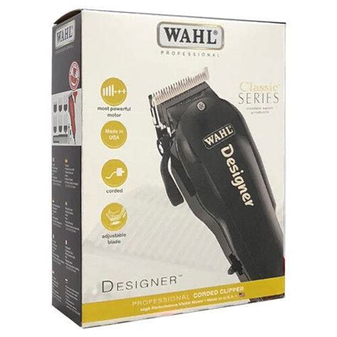 wahl designer corded clipper black supastash