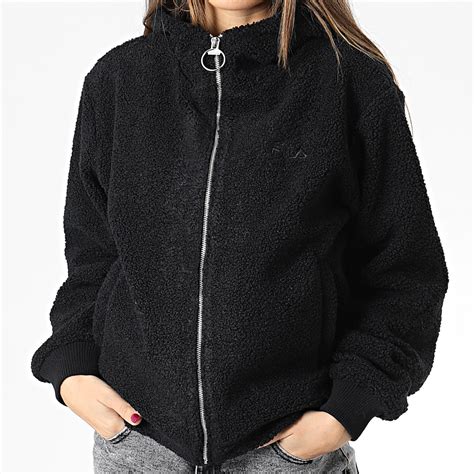 Fila - Veste Polaire Sherpa Femme Bolgrad Noir - LaBoutiqueOfficielle.com