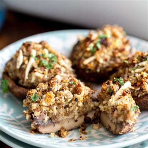 Vegan Stuffed Mushrooms - Vegan Richa