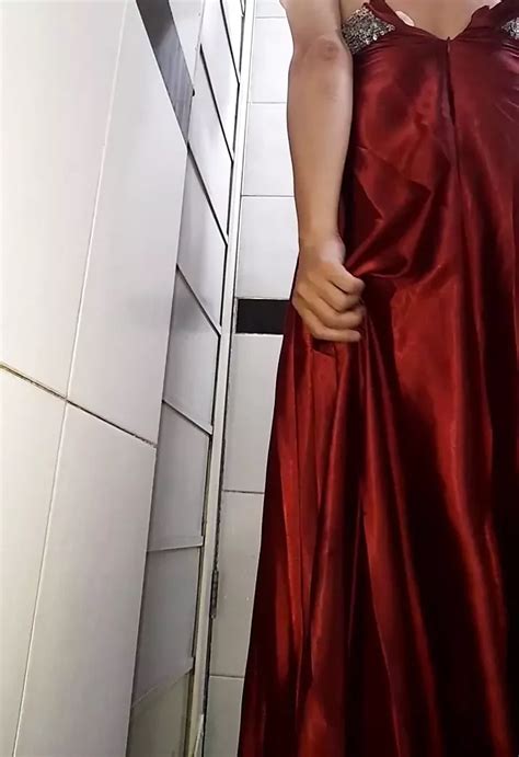 Satin Evening Long Gown Masturbation Cum Gay Amateur Porn Feat